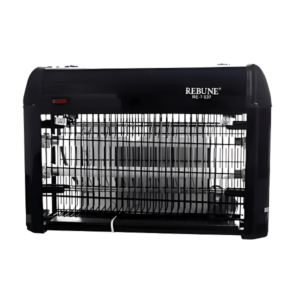 جهاز صاعق حشرات كهربائي ريبون 25 واط تصميم آمن باللون الأسود – RE-7-037