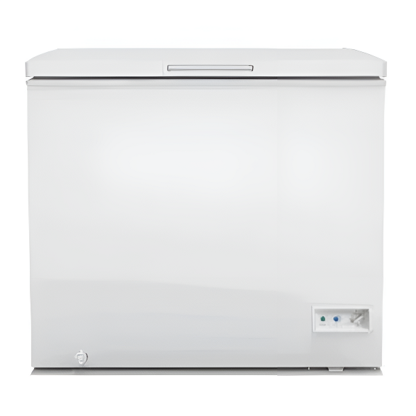 فريزر دانسات أرضي سعة 7 قدم 198 لتر باللون الأبيض مع سلة تخزين قابلة للسحب – DAN700CF
