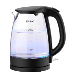 غلاية بيسك زجاج 1.7 لتر أمان عالي وسهولة استخدام للمطبخ اليومي 2200 وات - BK-17G