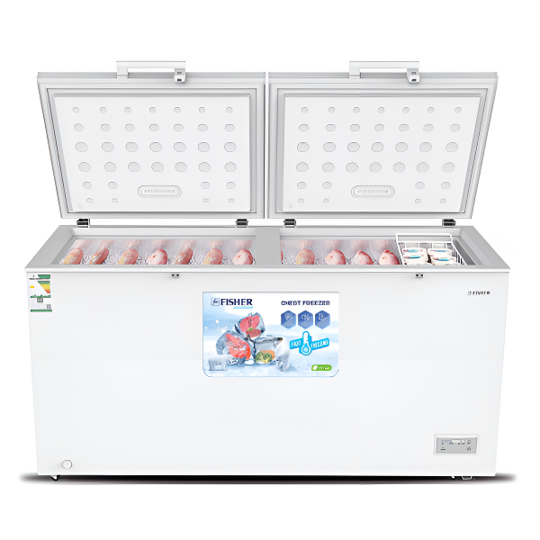 فريزر فيشر أفقي أبيض إنفرتر 25 قدم تخزين واسع وتنظيم عملي للاستخدام الطويل - FCF-710HIW