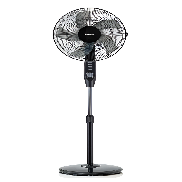 مروحة فيشر ستاند 55 وات بخمس شفرات وتحكم عن بُعد 3 سرعات لون اسود - FFS-R5B3S