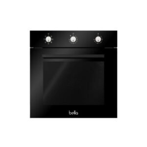 فرن بيلا 60 سم بلت ان 7 وظائف أسود فاخر بزجاج مزدوج عاكس للحرارة - B661EDB