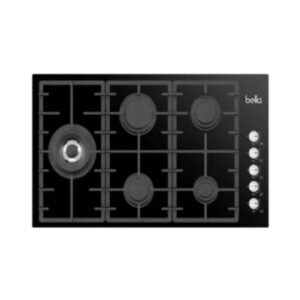 سطح بيلا 90 سم بلت إن 5 عيون غاز إيطالي زجاج أسود - B90GB50H