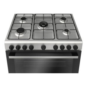فرن غاز بوش 60 × 90 سم 5 شعلات اشعال ذاتى ستيل / اسود - HGV1D0U59M