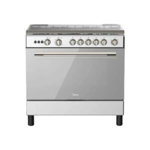 فرن غاز ميديا 60× 90 سم 5 عيون شبك عريض امان كامل ستيل- 36LMG5G022