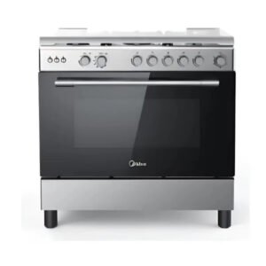 فرن غاز ميديا 60× 90 سم 5 شعلات امان كامل ستيل - 36LMG5G030