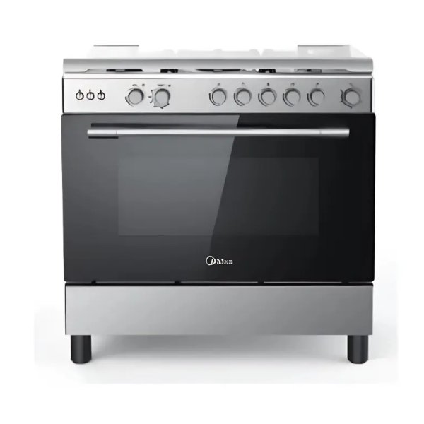 فرن غاز ميديا 60× 90 سم 5 شعلات امان كامل ستيل - 36LMG5G030