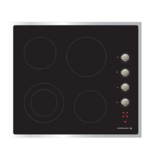 سطح بلت ان كلفينتور كهرباء 60 سم 4 عيون سيراميك / اسود - KHC6K