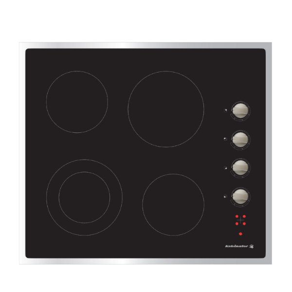 سطح بلت ان كلفينتور كهرباء 60 سم 4 عيون سيراميك / اسود - KHC6K