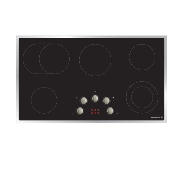 سطح بلت ان كلفينتور 90 سم 5 عيون سيراميك / اسود - KHC9K