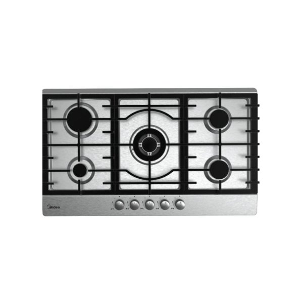 سطح غاز بلت ان ميديا 5 عيون 90 سم اشعال ذاتى / ستيل - 90SQ005