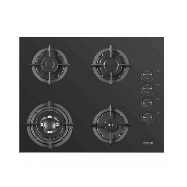 سطح بلت ان كومتيل غاز 4 عيون 65 سم اشعال ذاتى / أسود زجاجى - C6-40BTF