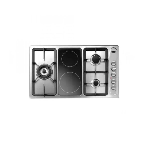 سطح بلت ان كلفينتور 90 سم 3 عيون غاز + 2 عين كهرباء سيراميك / شبك عريض - KH-G90-3GBTLC-2ECKRS