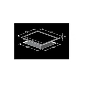 سطح غاز بلت ان كلفينتور 60 سم 4 عيون شبك عريض / ستيل - KRBH-GAFCTSBX-164/X