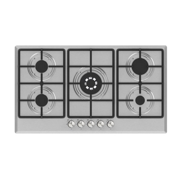 سطح غاز بلت ان كومتيل 5 عيون 90 سم امان كامل / ستيل - M9-50BTF