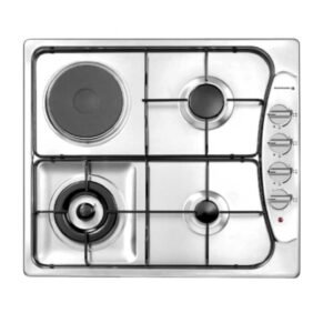 سطح بلت ان كلفينتور 60 سم 3 عيون غاز + 1 عين كهرباء حجر / ستيل - KRBH-GALTESHPPO-164/X