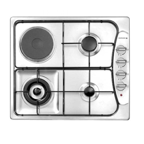 سطح بلت ان كلفينتور 60 سم 3 عيون غاز + 1 عين كهرباء حجر / ستيل - KRBH-GALTESHPPO-164/X