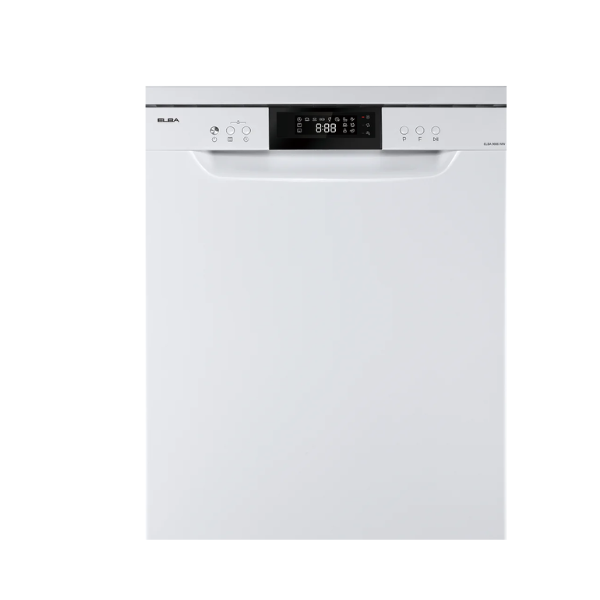 غسالة صحون البا 14 مكان 8 برامج/ ابيض مع قفل حمايه للاطفال - ELBA 9666 WW-1